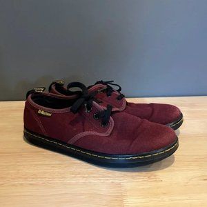 Dr. Martens Canvas Maroon Shoes